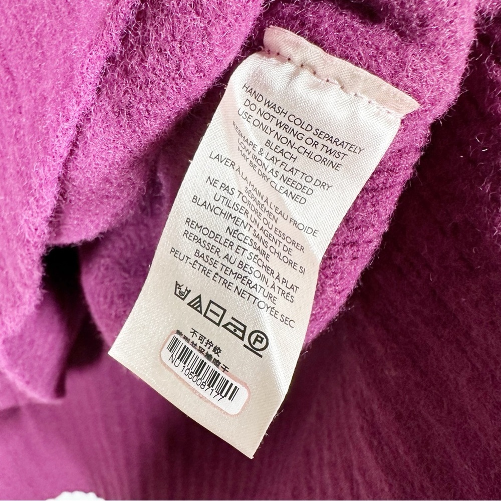 Free People Peaches Tunic Sweater Plum Caspia Hi Lo Mock Neck Sweater M - Picture 9 of 10